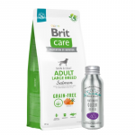 BRIT CARE Graanivaba t&auml;iskasvanud suurte t&otilde;ugude koerte toit l&otilde;hega 12 kg + TASUTA JM SANTE NATURAL EAR OIL koertele ja kassidele 100 ml