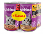 WHISKAS Adult PUSH 4X400G - m&auml;rja kassitoit kastmes (2x KANADEGA, 2x VEISEGA)