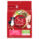 PURINA ONE Weight Control/Sterilized Medium/Maxi Koeratoit, rikkalikult kalkuniga ja riisiga 2,5 kg