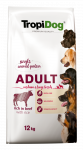 TROPIDOG Premium Adult keskmist ja suurt t&otilde;ugu veiseliha riisiga 12kg