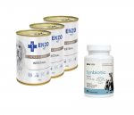 ENZO VET Soole dieet koertele lambalihaga 6x400g + LAB-V Synbiotic Vet - seedetrakti tervis ja soole mikrofloor koertele ja kassidele 45 kapslit