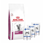 ROYAL CANIN Renal Feline RF 23 2 kg + ENZO VET Renal veiselihaga geeliga kassidele 3x100 g