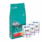 Purina One Cat Sterilcat kana toit 5,7 kg + ENZO VET steriliseeritud toit steriliseeritud kassidele kalkunigeeliga 3x100 g