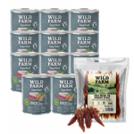 WILD FARM Superfood Duck (part, kinoa, porgand ja maitsetaimed) 12x800 g teraviljavaba koeratoit + tasuta maius