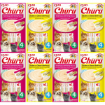 INABA Churu kasside maiustused tuunikala ja krevettide maitsega 4x(4x14g) + Churu kasside maiustused kana, juustu ja veiseliha maitsega 4x(4x14g)