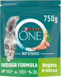 Purina One Bifensis Indoor Formula kalkunilihaga kassitoit 750 g