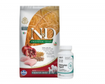 Farmina N&D Ancestral Grain koeratoit CHICKEN & POMEGRANATE ADULT MEDIUM&MAXI 12 kg + LAB-V Immuno Hard &ndash; immuunsuse tugevdaja koertele ja kassidele, 45 kapslit