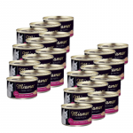 Miamor Feine Filets žel&eacute;es - m&auml;rg kassitoit kana, singi ja riisiga, 24 x 100 g purki