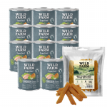 WILD FARM Superfood Chicken (kana k&otilde;rvitsa, &otilde;unte ja maitsetaimedega) 12x800 g teraviljavaba koeratoit + tasuta maius
