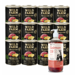 Wild Farm Monoprotein Wild Boar 12x400g h&uuml;poallergeeniline koeratoit + LAB V l&otilde;he&otilde;li koertele ja kassidele 1000ml