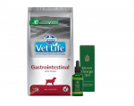 FARMINA Vet Life Dog Gastrointestinal 12 kg + LAB-V Omega 3 ja 6 rasvhapped koerte ja kasside &uuml;ldise tervise, karvkatte ja naha seisundi parandamiseks 100 ml