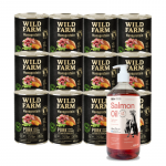 Wild Farm Monoprotein Pork 12x400g h&uuml;poallergeeniline koeratoit + LAB V l&otilde;he&otilde;li koertele ja kassidele 1000ml