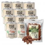 WILD FARM Pate Salmon&Fish 12x800g gluteenivaba koeratoit + tasuta maius