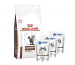 ROYAL CANIN Skin Hairball Gastrointestinal 2kg + ENZO VET Soolestik lambalihaga kastmes kassidele 3x100g
