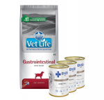FARMINA Vet Life Dog Gastrointestinal 12 kg + ENZO VET Soole dieet koertele lambalihaga 3x400 g