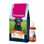 EUKANUBA Junior Large 15 kg + LAB V L&otilde;he&otilde;li koertele ja kassidele 500 ml
