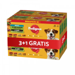 PEDIGREE Adult kotike 40x100g Segatud maitsed - m&auml;rja koeratoit (kana ja k&ouml;&ouml;giviljad, veiseliha ja k&ouml;&ouml;giviljad, kalkun ja porgand, veiseliha ja lambaliha)