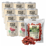 WILD FARM Pate Beef 12x800g gluteenivaba koeratoit + tasuta maius