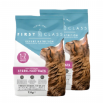 First Class Sterilised 2x1,5 kg &ndash; kuivtoit steriliseeritud kassidele kana maitsega