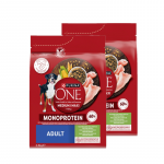 PURINA ONE Adult Medium/Maxi T&auml;iskasvanud koertele m&otilde;eldud toit, rikkalikult kalkunilihaga 2x2,5 kg