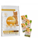 IAMS-kuivtoit Vitality Hairball t&auml;iskasvanud ja vanemate kasside jaoks, kanaga 10kg