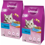 WHISKAS Adult 2x7kg - kuivtoit kassidele tuunikala ja k&ouml;&ouml;giviljadega