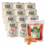 WILD FARM Pate Pork 12x800g gluteenivaba koeratoit + tasuta maius
