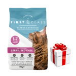 First Class Sterilised 1,5 kg &ndash; kuivtoit steriliseeritud kassidele kana maitsega + &uuml;llatus teie kassile