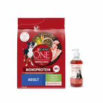 PURINA ONE Adult Medium/Maxi T&auml;iskasvanud koertele m&otilde;eldud toit, rikkalikult kalkunilihaga 2,5 kg + LAB V L&otilde;he&otilde;li koertele ja kassidele 500 ml