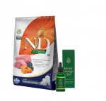 Farmina N&D Pumpkin Grain Free koeratoit LAMB & BLUEBERRY PUPPY MEDIUM & MAXI 12 kg + LAB-V Omega 3 ja 6 rasvhapped koerte ja kasside &uuml;ldise tervise, karvkatte ja naha seisundi parandamiseks 100 ml