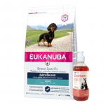 Eukanuba t&otilde;u-spetsiifiline t&auml;iskasvanud taksikoer 2,5 kg + LAB V l&otilde;he&otilde;li koertele ja kassidele 500 ml