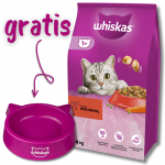 WHISKAS Adult 14kg - kuivtoit kassidele veiseliha ja k&ouml;&ouml;giviljadega + TASUTA kassitoidu !!!