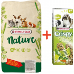 VERSELE-LAGA Cuni Nature 9 kg &ndash; minik&uuml;&uuml;likutele + VERSELE LAGA Crispy Sticks Rabbits-Guinea Pigs Vegetsbles 110 g &ndash; 2 k&ouml;&ouml;giviljapulka k&uuml;&uuml;likutele ja merisigadele