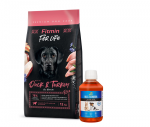 FITMIN koer For Life Duck & Turkey 12 kg + LAB V l&otilde;he&otilde;li koertele ja kassidele 250 ml