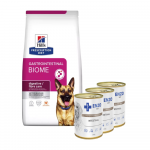 HILL'S PD Prescription Diet Canine Gastrointestinal Biome 10 kg + ENZO VET Soole dieet koertele lambalihaga 3x400 g