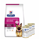 HILL'S PD Prescription Diet Canine Gastrointestinal Biome 1,5 kg + ENZO VET Soole dieet koertele lambalihaga 3x400 g
