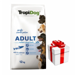 TROPIDOG Premium Adult keskmistele ja suurtele t&otilde;ugudele l&otilde;he ja riis 12kg