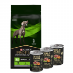 PURINA Veterinary PVD HA h&uuml;poallergeeniline koeratoit 11 kg + Wild Farm Monoprotein Pork 3x400 g h&uuml;poallergeeniline koeratoit
