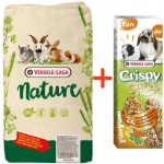 VERSELE-LAGA Cuni Nature 9 kg &ndash; minik&uuml;&uuml;likutele + VERSELE LAGA Crispy Sticks K&uuml;&uuml;likud-Merisead Porgand & Petersell 110 g &ndash; 2 porgandi- ja petersellipulbrit k&uuml;&uuml;likutele ja meriseadele
