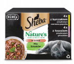 SHEBA kotike 8x85 g Nature's Collection Selection of Flavours - t&auml;ism&auml;rg toit t&auml;iskasvanud kassidele, kastmes