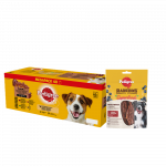 PEDIGREE Adult kotike 40x100g segatud maitsega tarretis + PEDIGREE&reg; Ranchos&trade; Superfood 70g TASUTA