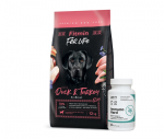FITMIN koer For Life Duck & Turkey 12 kg + LAB-V Immuno Hard - immuunsuse tugevdaja koertele ja kassidele 45 kapslit