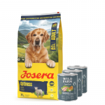JOSERA Adult Optiness 12,5 kg + WILD FARM Superfood Chicken (kana k&otilde;rvitsa, &otilde;unte ja &uuml;rtidega) 3x800 g teraviljavaba koeratoit