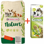 VERSELE-LAGA Cavia Nature 9 kg &ndash; merisigadele + VERSELE LAGA Crispy Sticks Rabbits-Guinea Pigs Vegetsbles 110 g &ndash; 2 k&ouml;&ouml;giviljapulka k&uuml;&uuml;likutele ja merisigadele