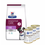 HILL'S PD Prescription Diet Canine i/d Sensitive Rice and Egg Formula 12 kg + ENZO VET Intestinal Diet for Dogs with Lamb 3x400 g