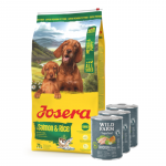 JOSERA Mother&Puppy 12,5 kg + WILD FARM Superfood Chicken (kana k&otilde;rvitsa, &otilde;unte ja &uuml;rtidega) 3x800 g teraviljavaba koeratoit