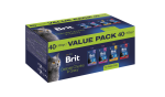 Brit Premium by Nature Cat Value Pack t&auml;iskasvanud kassidele 40 x 100 g (&otilde;rnad t&uuml;kid kastmes)