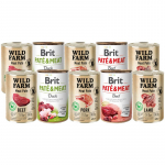 BRIT PATE & MEAT + WILD FARM Pastakate maitsesegu 10x400g