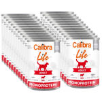 CALIBRA Dog Life t&auml;iskasvanud koertele veiseliha ja porganditega 24x400g