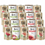 BRIT PATE & MEAT + WILD FARM Pastakate maitsesegu 20x400g